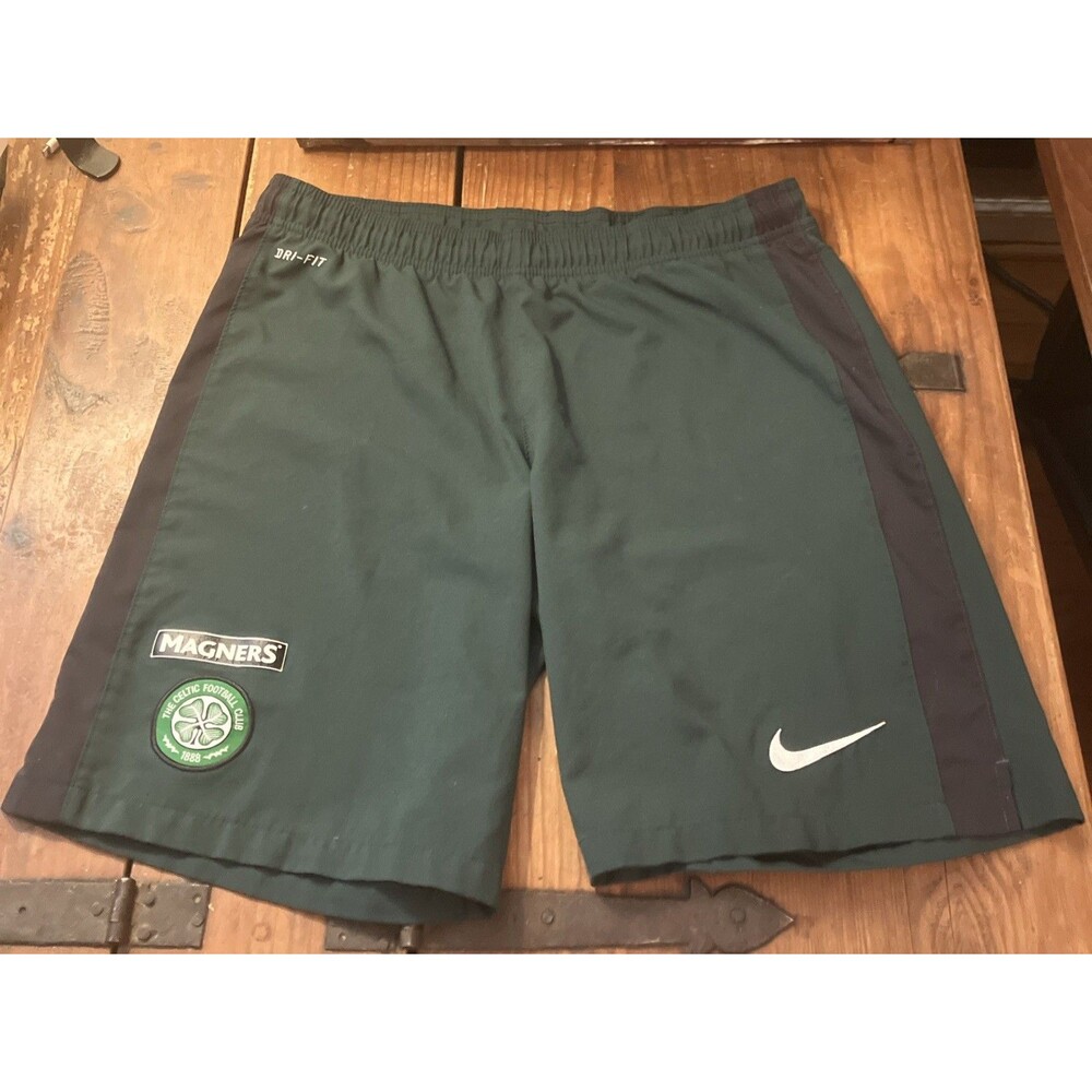 Nike Mens The Celtic Football Club Dri Fit Green Shorts M Scotland
